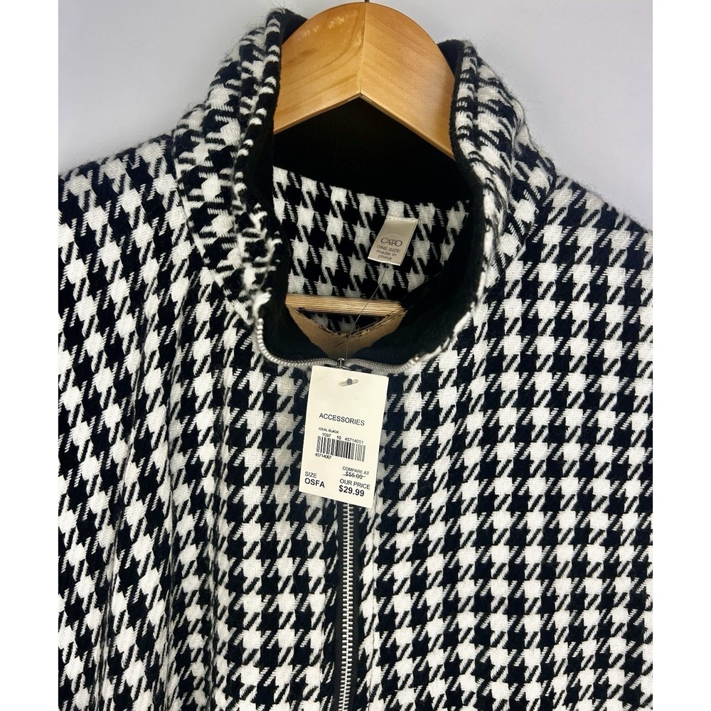 CATO NWT light weight‎ zip front Poncho one size fits most "med to 1 XL